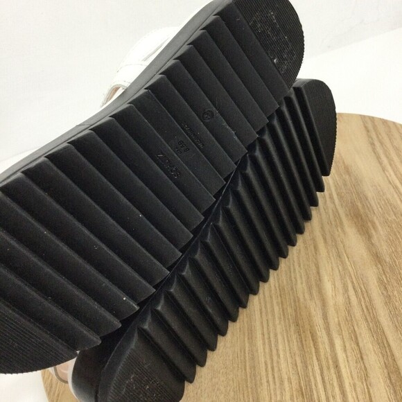 Schutz Womens Ruth Leather Crystal Buckle Platform Strappy Sandals White 8.5B - Picture 12 of 16